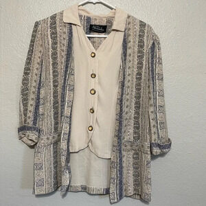 Tori Alexander Vintage Blazer Top Padded Shoulders​​​